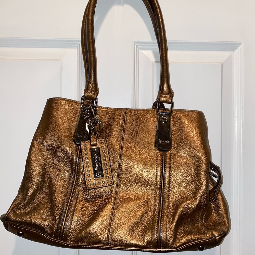 Tignanello Leather Purse - Bronze